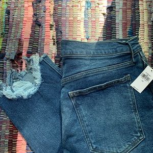 NWT GAP high rise distressed cuff skinny jeans